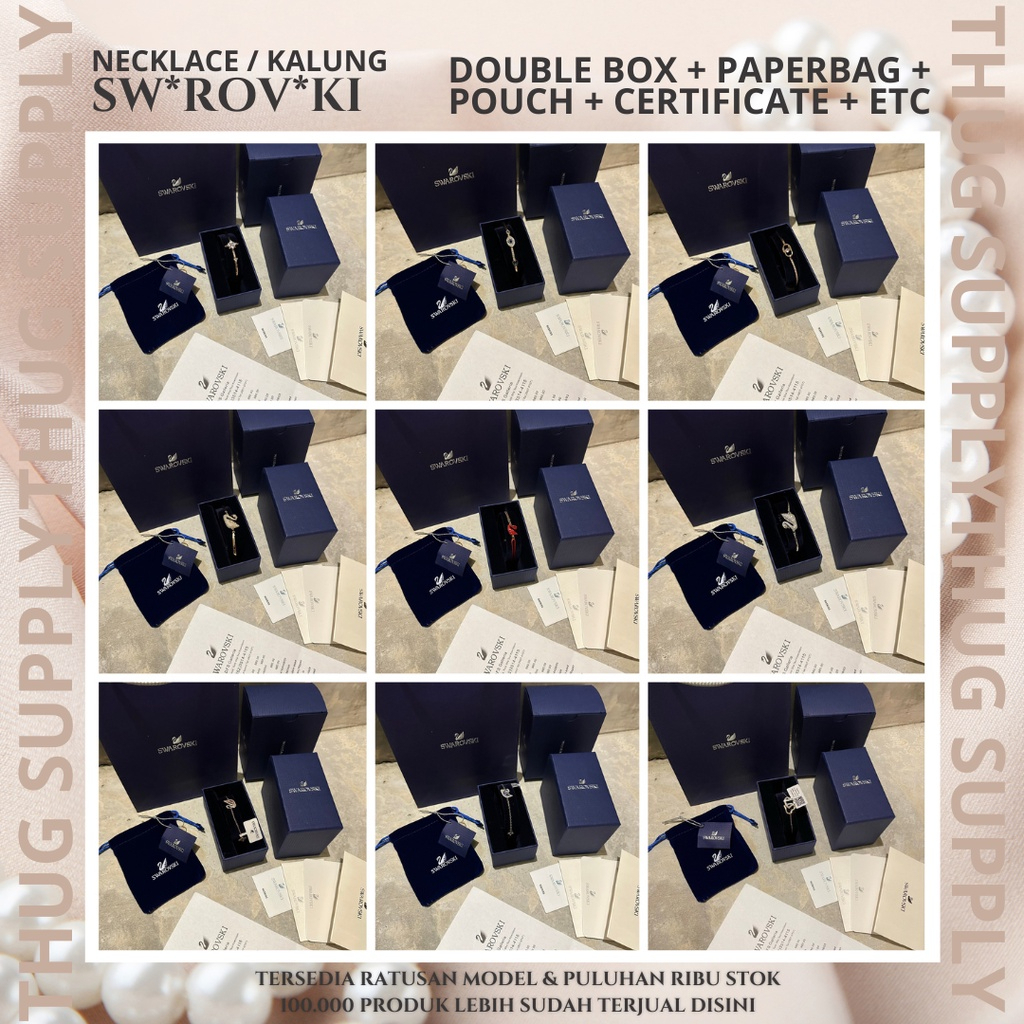 GELANG SWAROVSKI - SWAROVSKI BRACELET ORIGINAL 100% BNIB NECKLACE KALUNG SWAN ICONIC VINCENZO