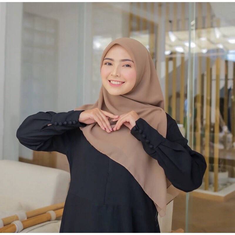 TERMURAH - Hijab Instan Zipper Resleting Segiempat Square Hijab Segiempat Instan Zipper 2025