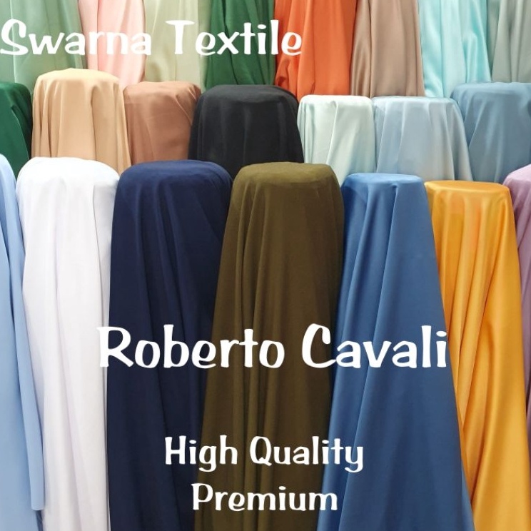 Hemat trxe3E8q Kain Roberto Cavalii  bahan furing  satin Roberto Cavalii