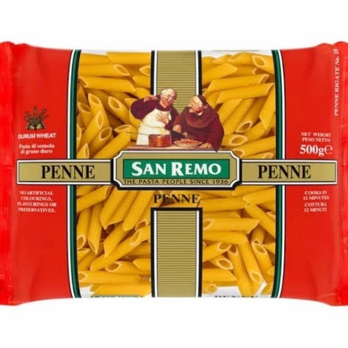 

STOK SIAP COD Pasta Penne San Remo 5gr