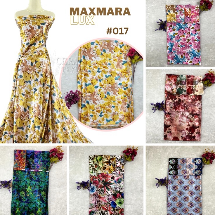 Tren CodeUu1U5 Kain Maxmara 1 per 5M Motif Kembang Buat Gamis Bisa Seragam Lebar 15M Kain Meteran Ka
