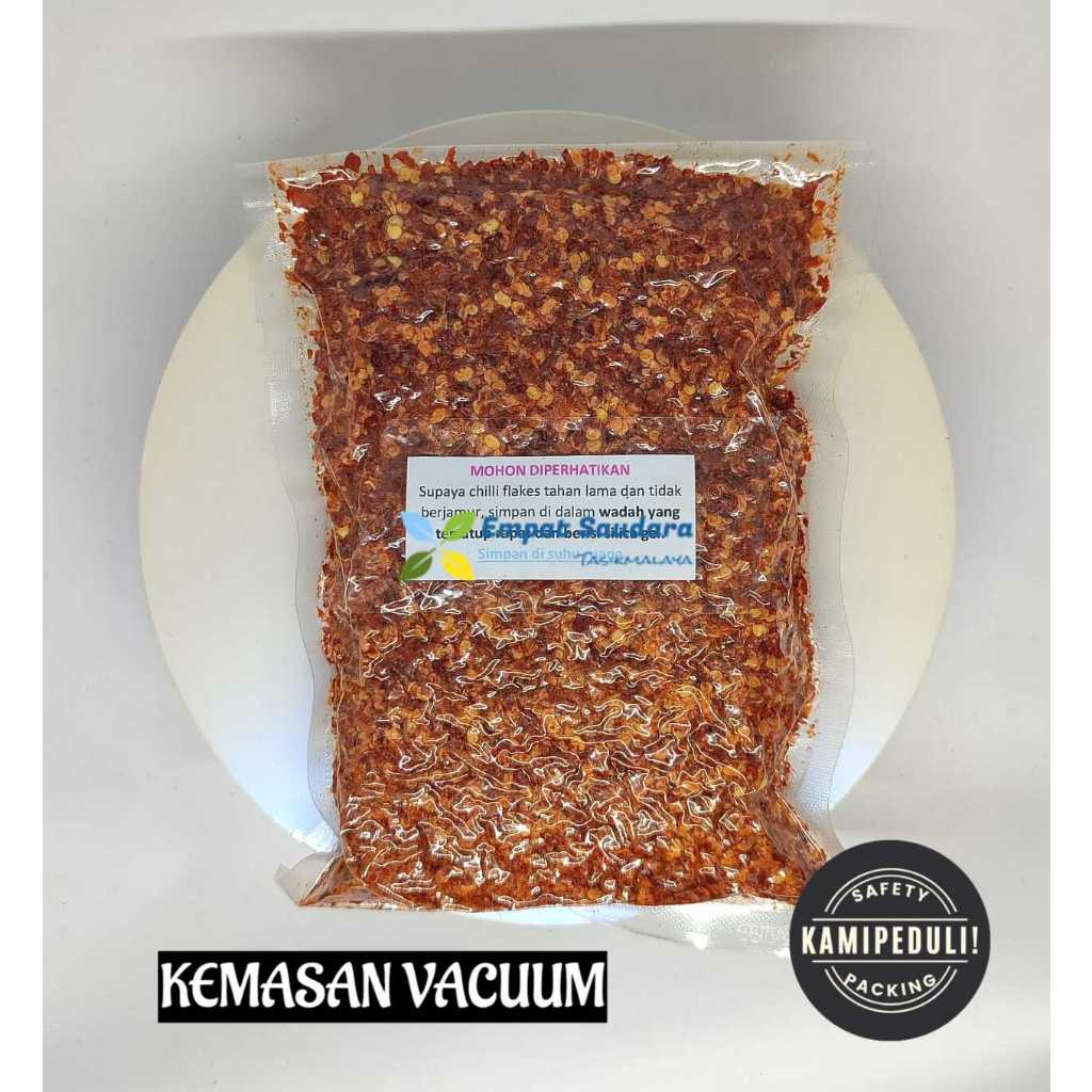 

RK60 (CHILLI FLAKES) CABE SERPIHAN SANGAT PEDAS KEMASAN 250 GRAM