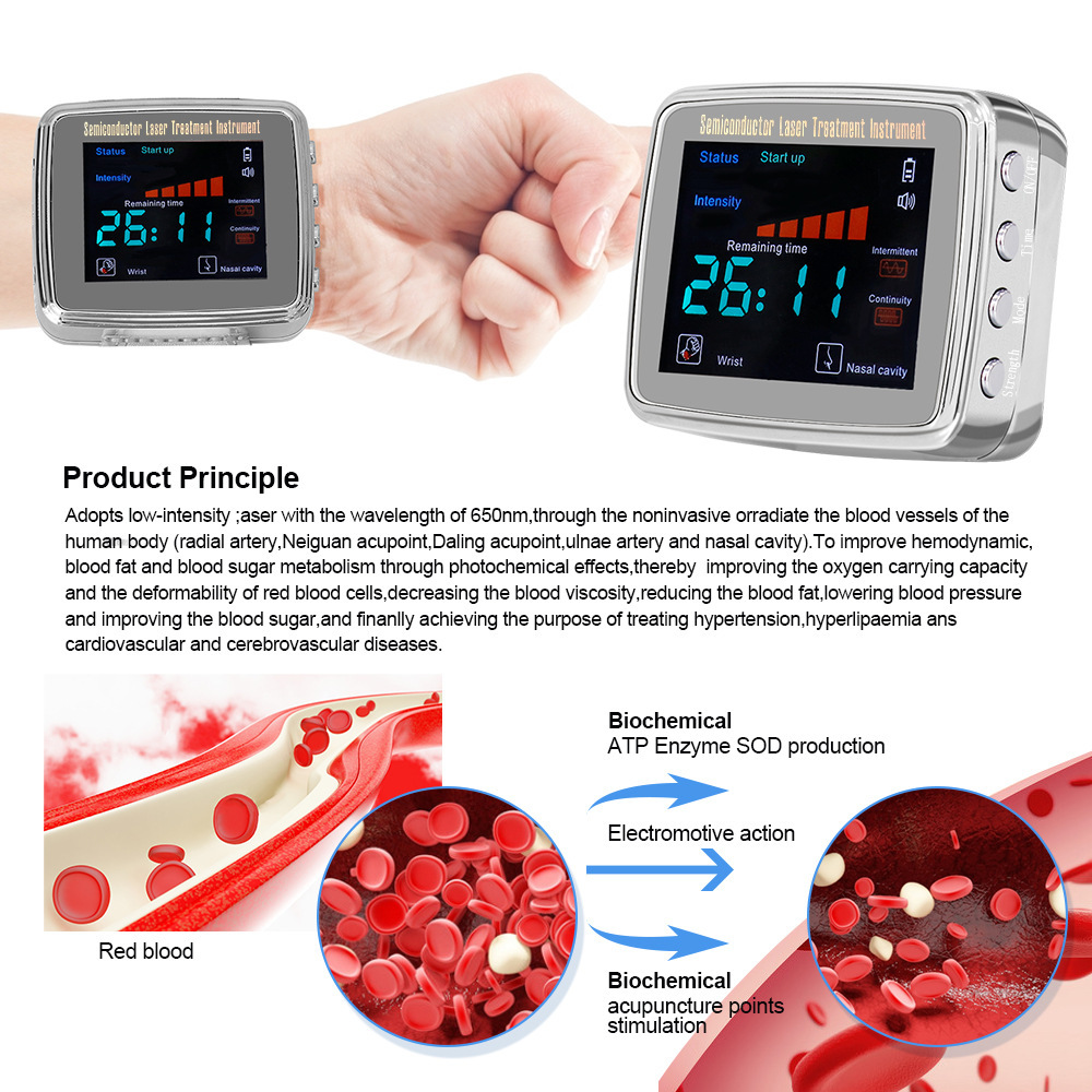 Jam Tangan Terapi Laser Kesehatan 13 Titik Untuk Darah Tinggi Diabetes Kolesterol Stroke