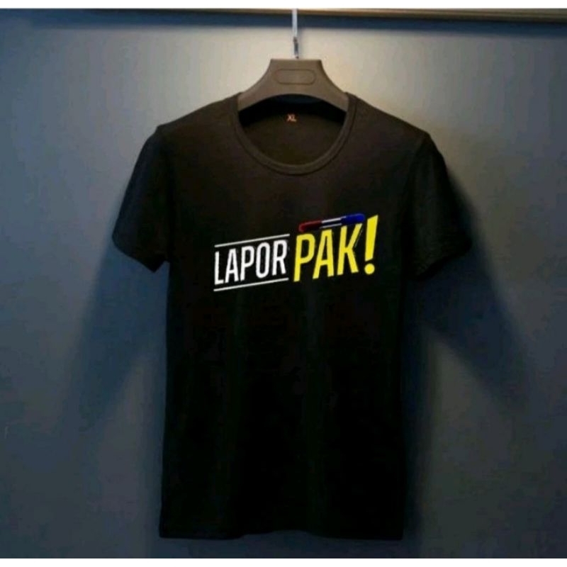 Tshrit Baju Kaos Lapor pak Kaos Pria Wanita