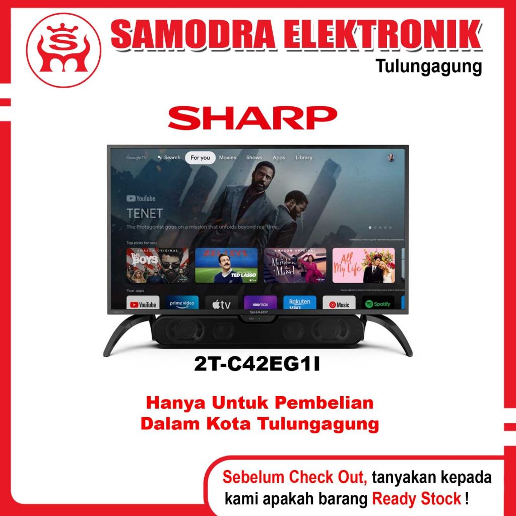 LED TV SHARP 42" 2T-C42EG1I-SB | Led 42 Inch Sharp Google TV | Led Sharp 42inch + Subwoofer