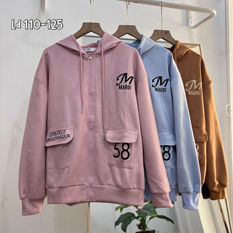 Liyafashionn Hoodie Suede Jumbo dan Allsize