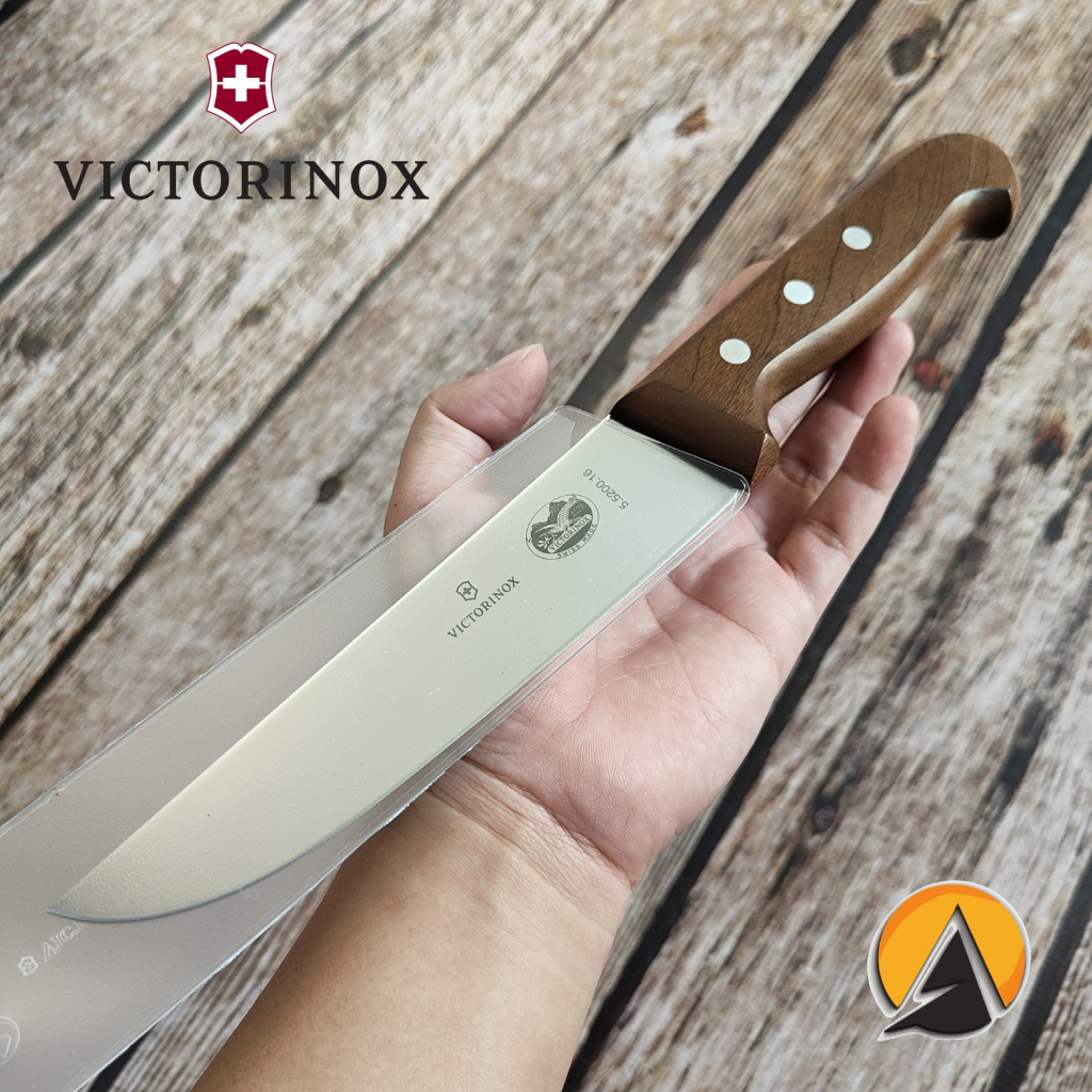 Butcher knife pisau sembelih victorinox straight rosewood 16 cm original swiis 5.5200.16