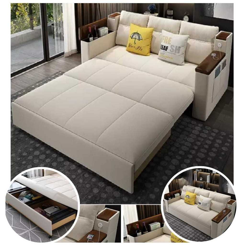 SOFA BED GALAXY LACI+CHARGER LIPAT MODERN PREMIUM GRADE LUXURY / SOFA LIPAT / SOFA KASUR / SOFA