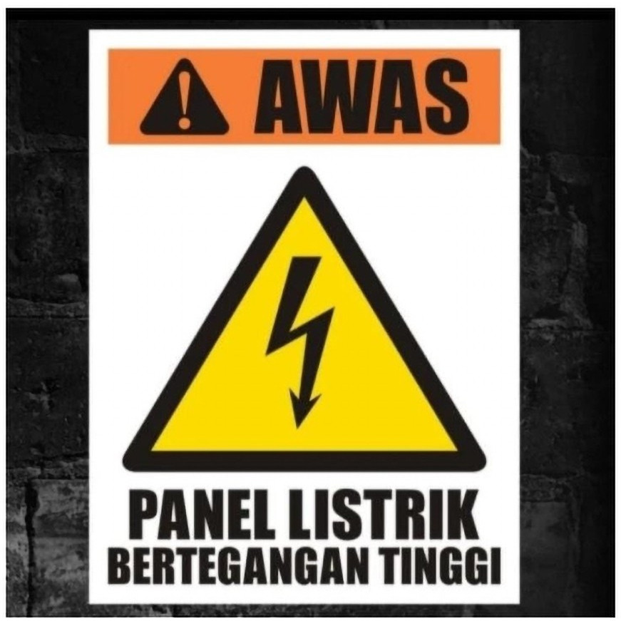 

Stiker Vinyl 23x30cm PENEL LISTRIK BERTEGANGAN TINGGI sign rambu k3