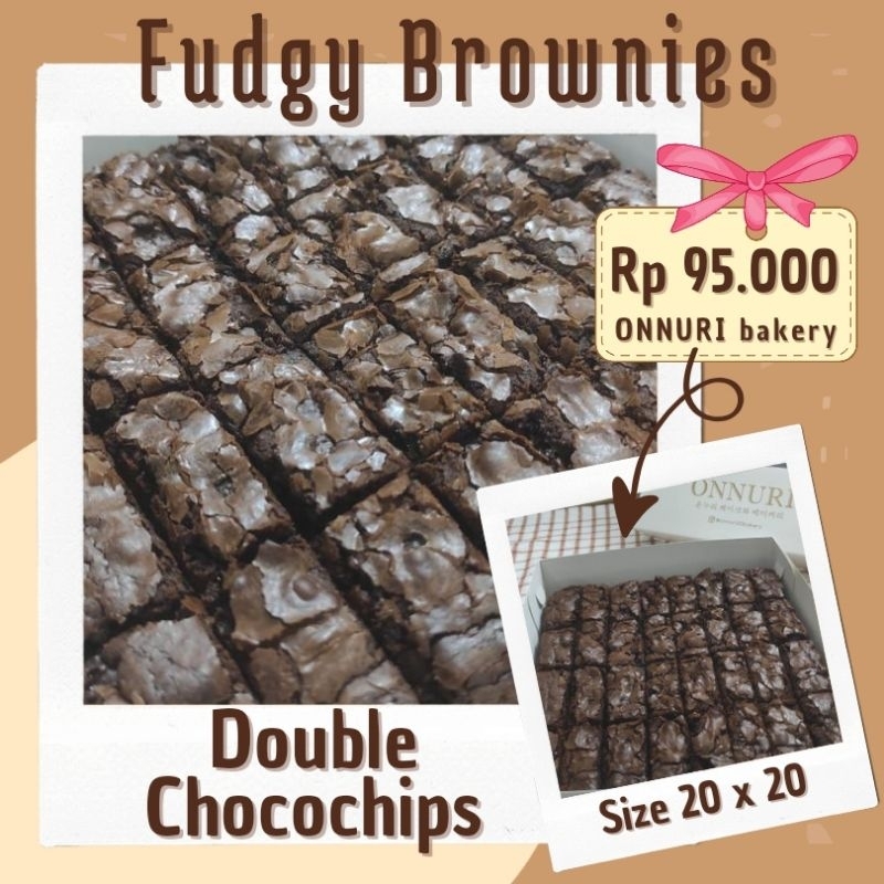 

FUDGY BROWNIES CHOCOCHIPS 20x20