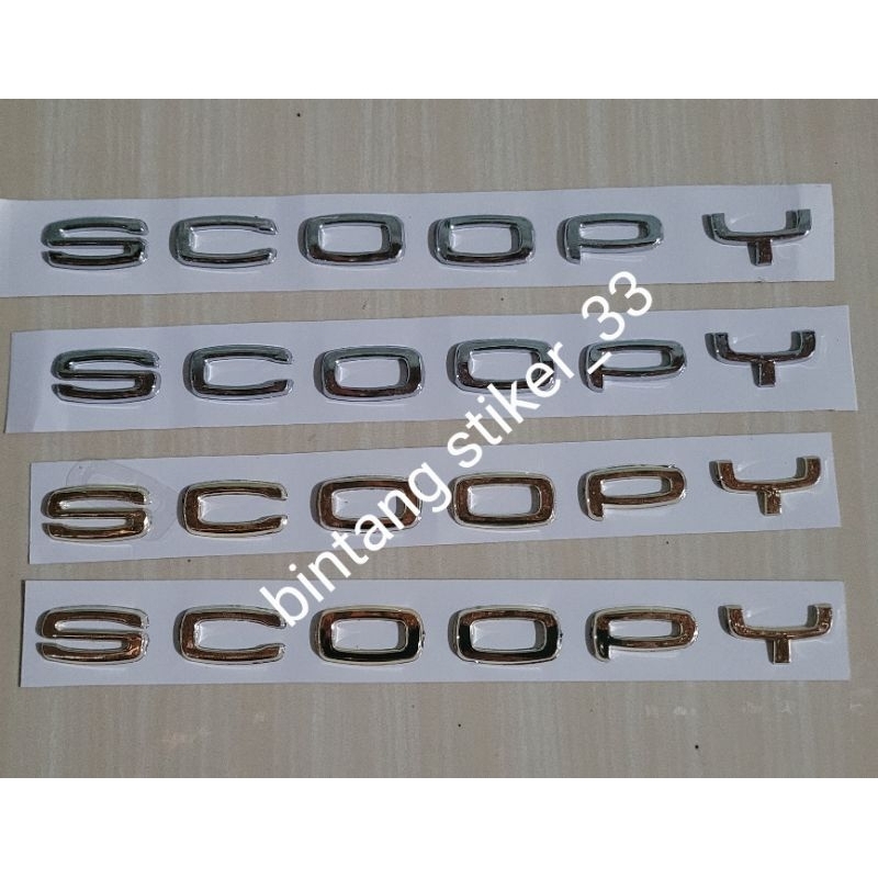Emblem scoopy timbul/emblem scoopy timbul new chrom/emblem scoopy new gold