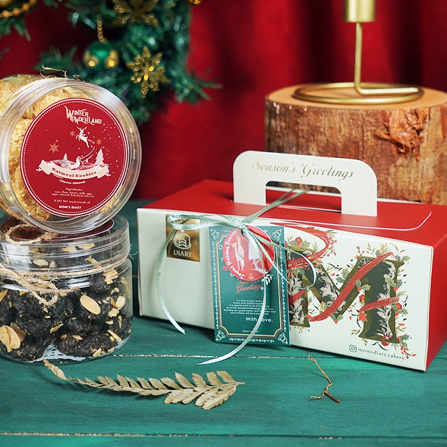 

KODE 77 Hampers Natal Christmas Hampers Special Oatmeal Cookies 2 Jars