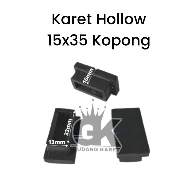 Karet Hollow 15x35 kopong / Karet Besi Hollow 15x35