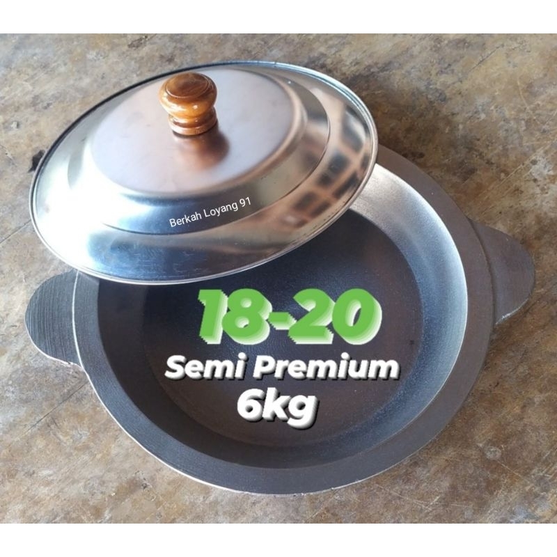 Loyang Martabak Manis 18-20 Semi Premium 6kg + Tutup