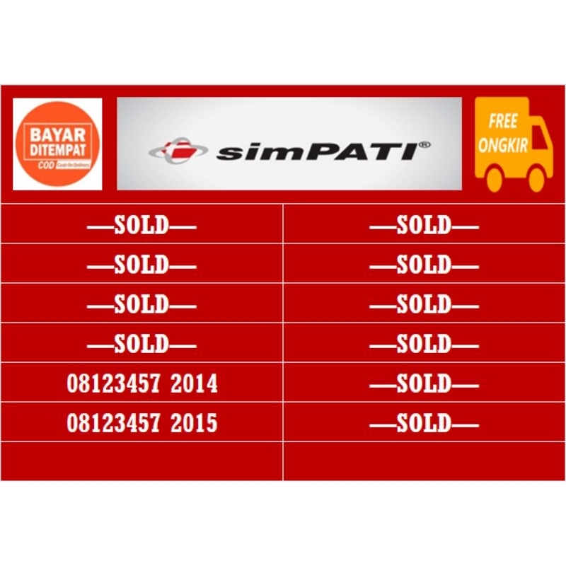 nomor cantik simpati telkomsel 4G 0812345 x 2014, 2015