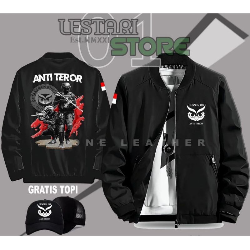 JAKET BOMBER POLISI DENSUS 88 ANTI TEROR TERBARU -  HOODIE DENSUS 88 NEW DESAIN