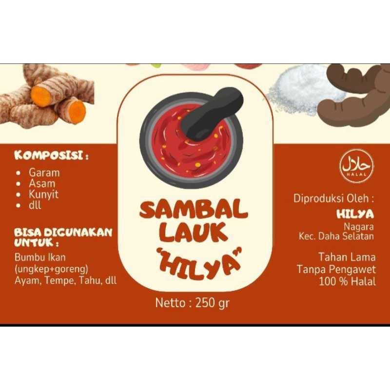 

Sambal Lauk "Hilya" untuk goreng dan ungkep
