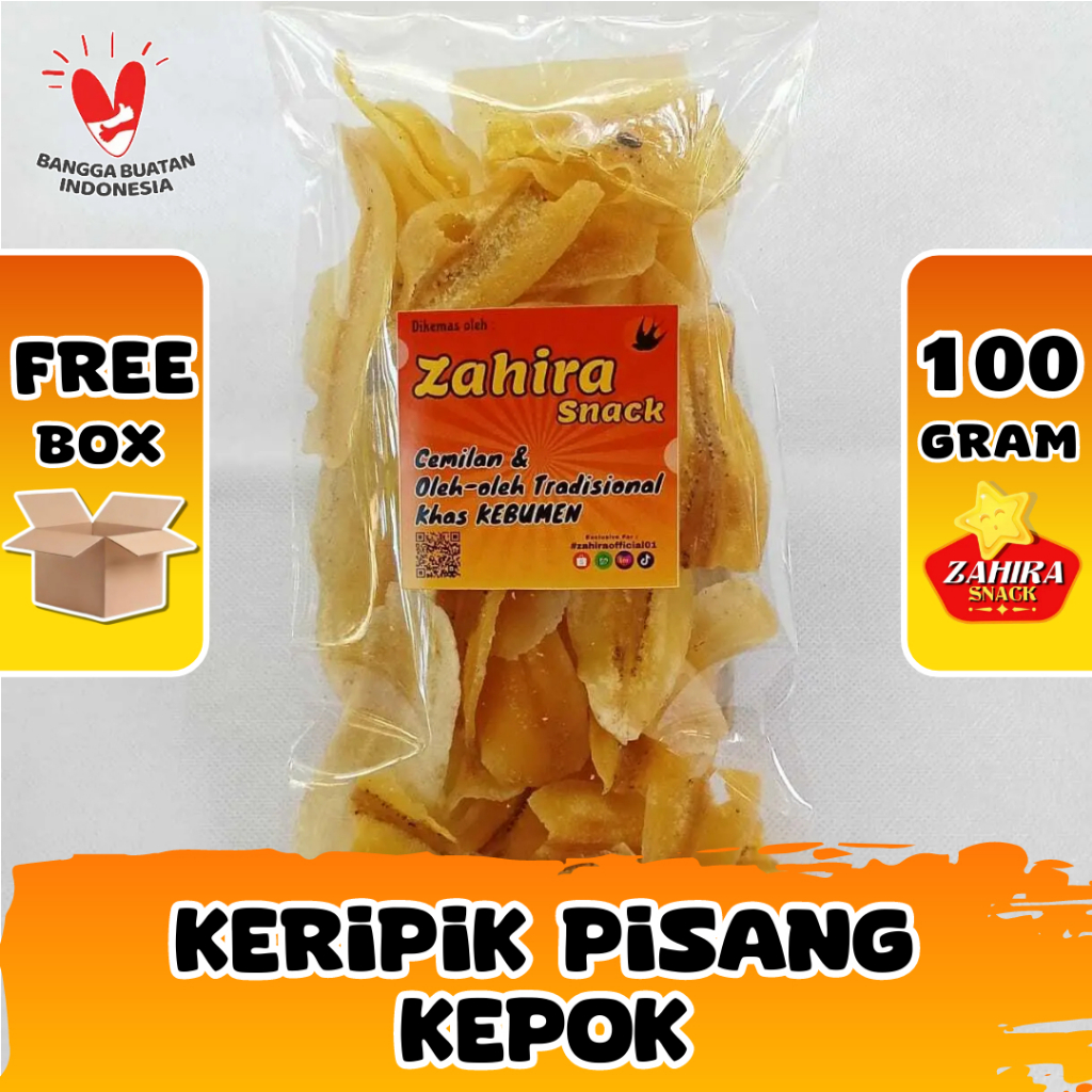 

Keripik Pisang Kepok Original Cemilan Kripik Pisang Khas Kebumen 100gram