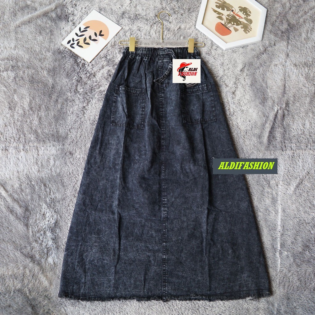 PROMO ROK CARGO WANITA/ROK JEANS HIGHWAIST CARGO WANIT/ROK PANJANG JEANS WASH MAYUNG ROK JEANS MURAH