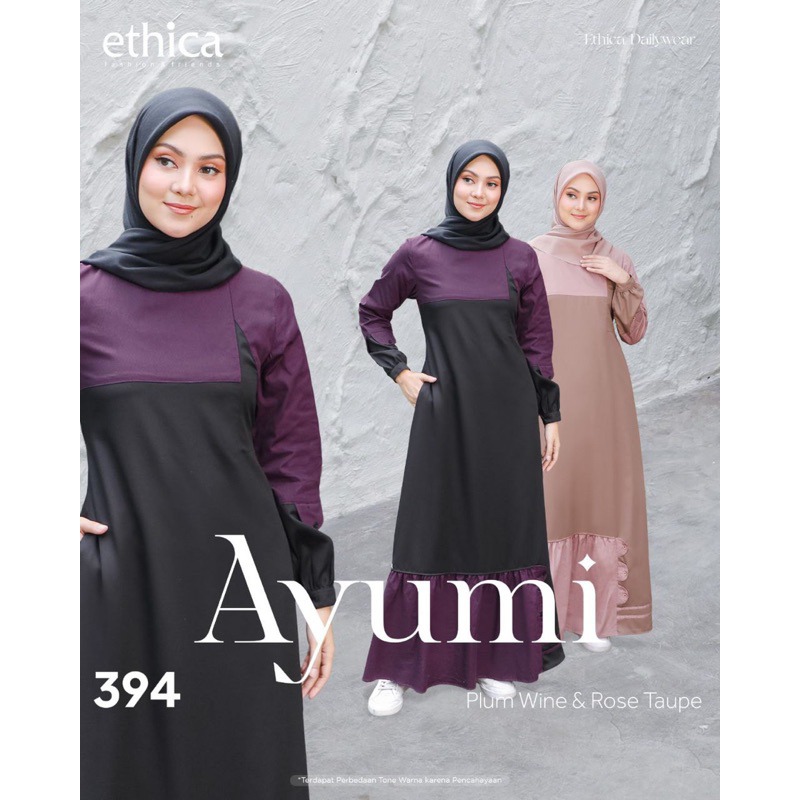 [COD] Gamis jumbo terbaru Ethica AYUMI 394 ORIGINAL | Gamis Modern | Best Seller | Bahan premium | G