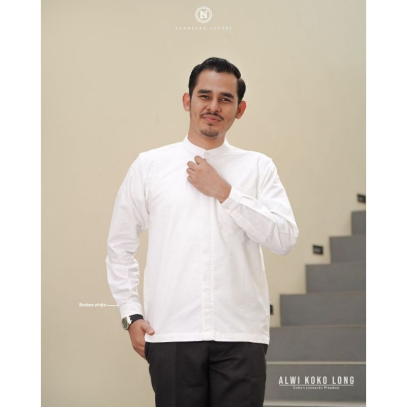 ALWI KOKO by Nadheera luxury kemeja baju atasan pria cotton Leonardo