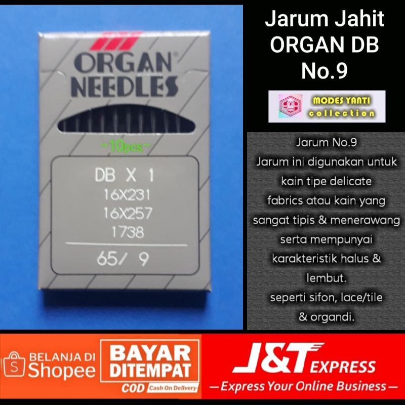 Jarum organ DB No.9 original