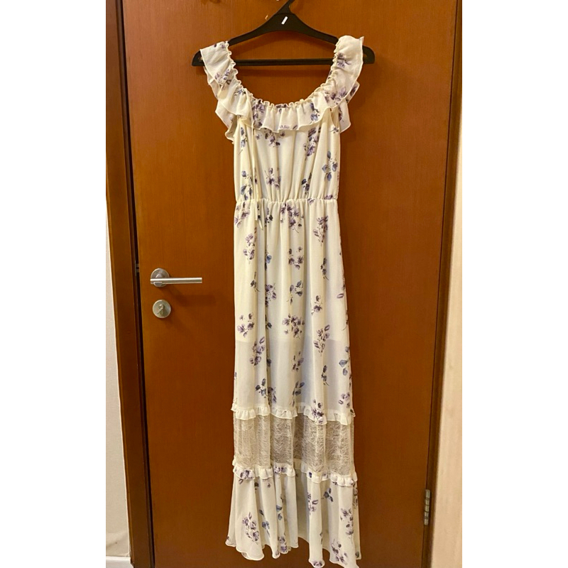 PRELOVED MAXI DRESS/ BAJU BRAND/ DRESS PANJANG/ BAJU PANJANG MOTIF BUNGA