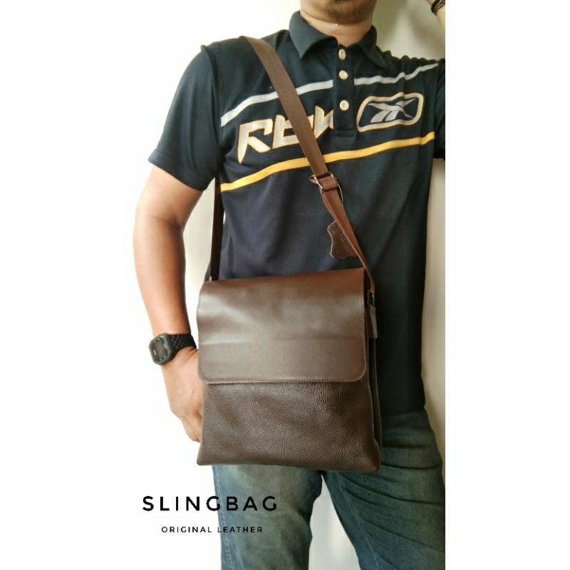 Tas Slempang kulit asli - Tanggulangin Sidoarjo