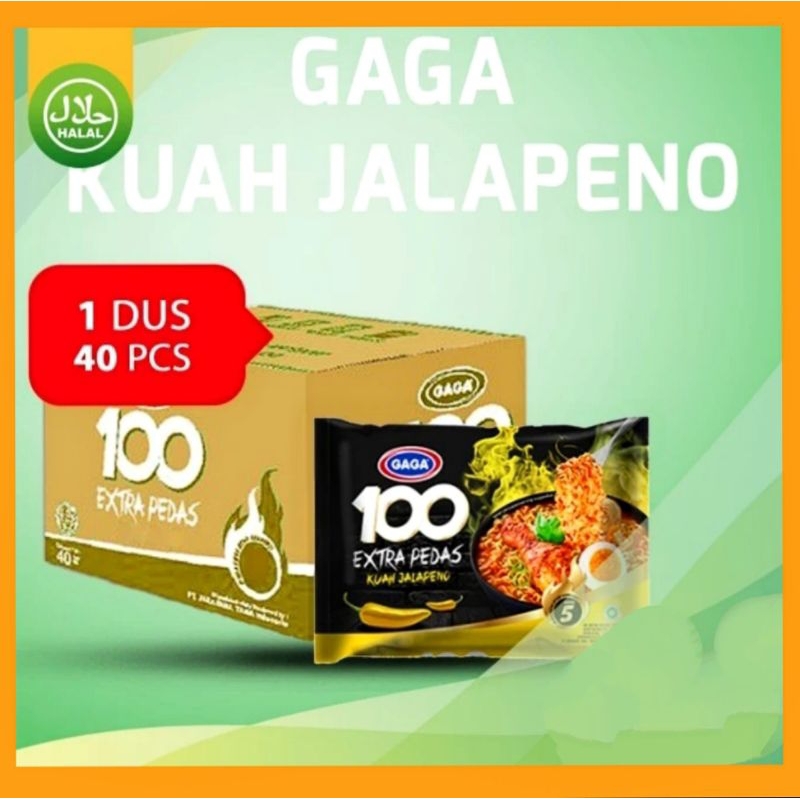 

Gaga Mie 100 Kuah Jalapeno 1 karton (isi 40 bungkus)