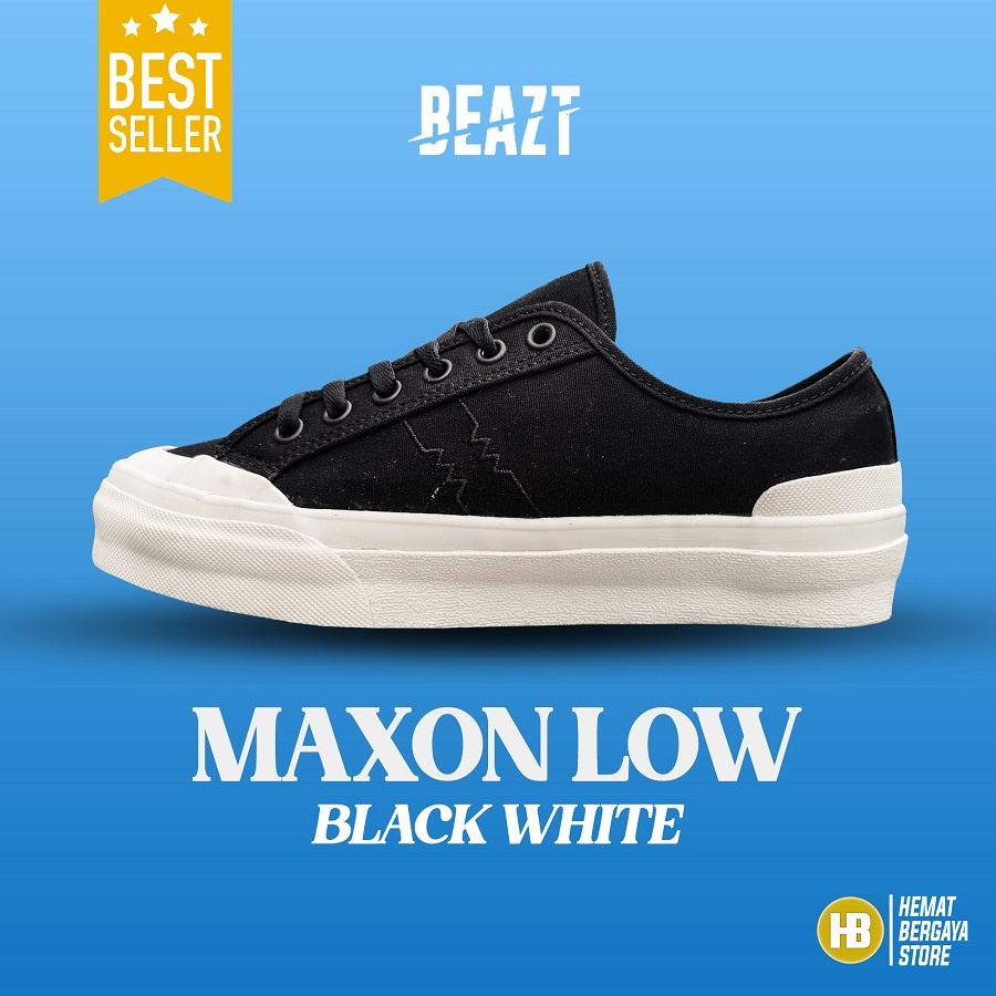 Sepatu Beazt Maxon Black White