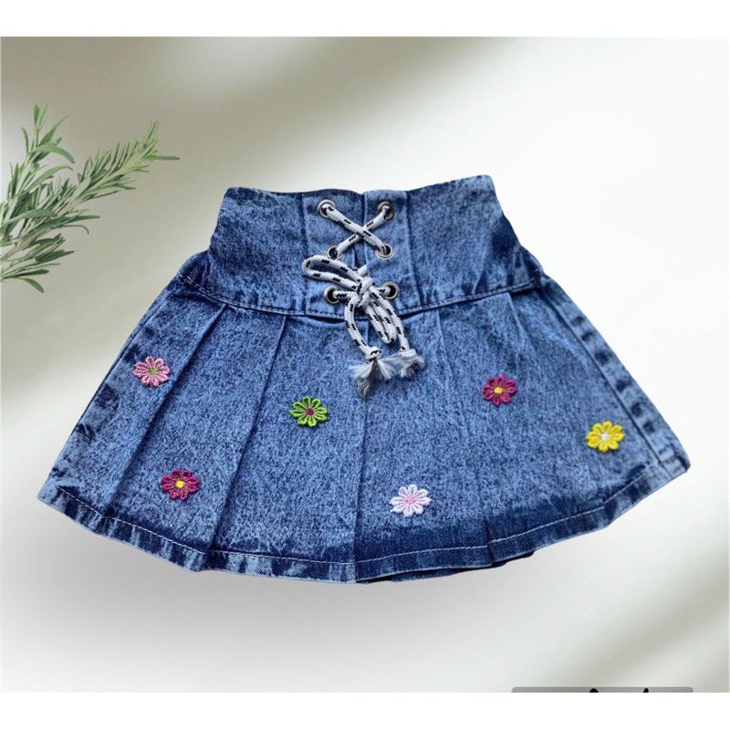 ROK JEANS RENDA ROK PENDEK RENDA ANAKPEREMPUAN