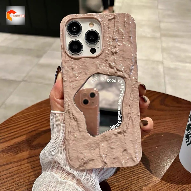 Cuci Gudang Rci186 Case Casing Handphone Rock Grain Wrinkle Mirror Case Hp Compatible For Iphone 6 7