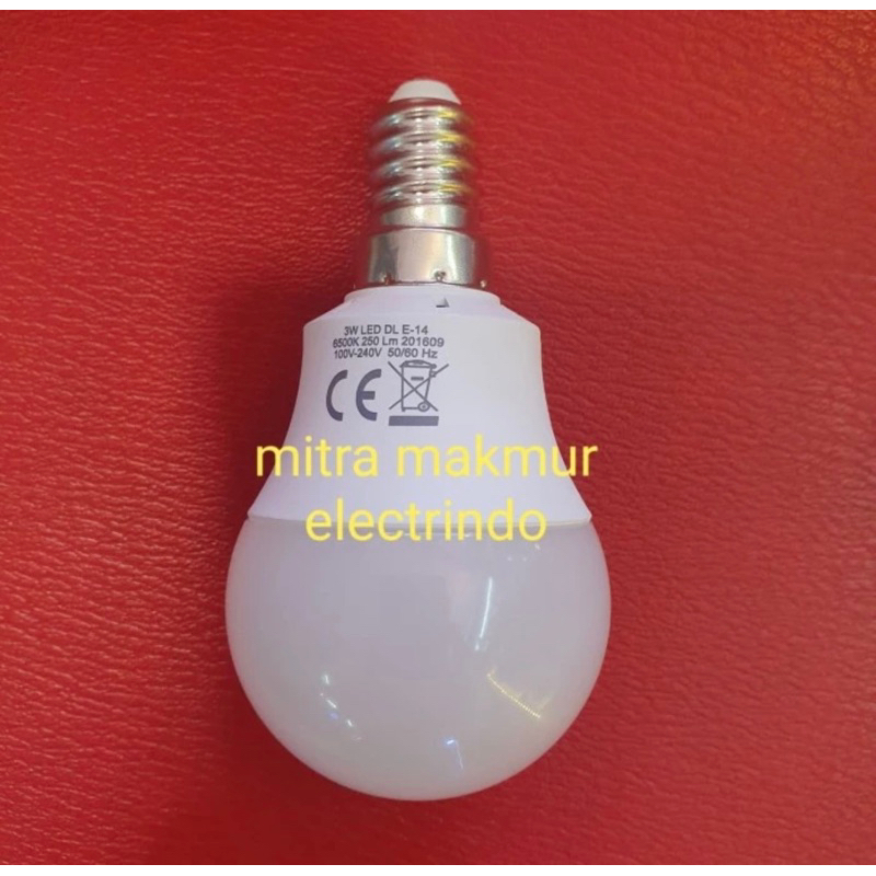 lampu Bulb e14 3watt led / candle e14 bulb led putih