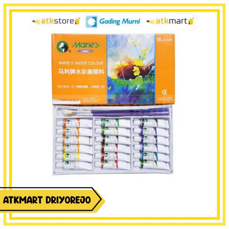 

MARIES WATER COLOUR SET TYPE 1327B 18COLOURS - CAT AIR
