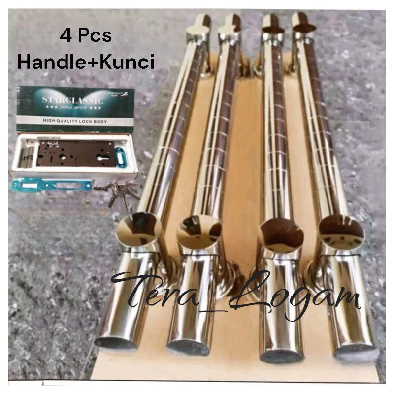 Handle pintu rumah minimalis 80cm/45cm Gagang pintu rumah Stainless minimalis
