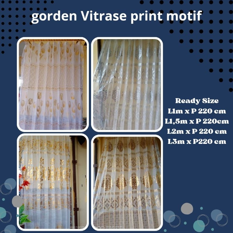 VITRASE FURING GORDEN PRINT TINTA EMAS DAN SILVER/VITRACE GORDEN FURING/TILLE GORDEN