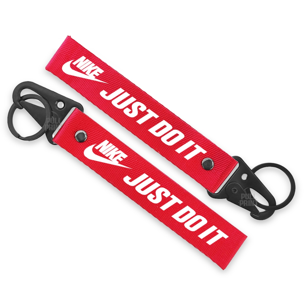 Webbing Keychain Gantungan kunci unik dan multifungsi bahan nylon premium motif NK banyak pilihan wa