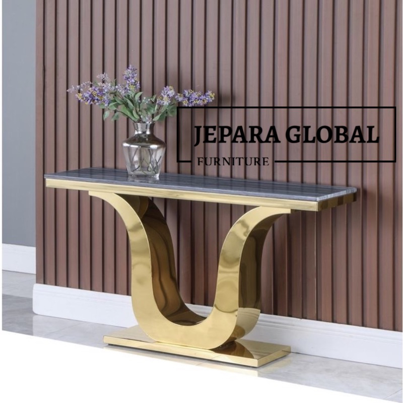 Meja console Stainless steel gold Y meja console Marmer console Table meja marmer Import