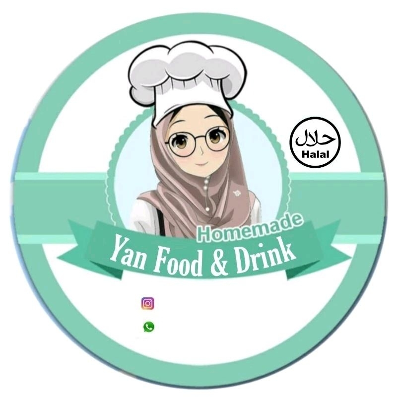 

Stiker glossy makanan/produk/cemilan