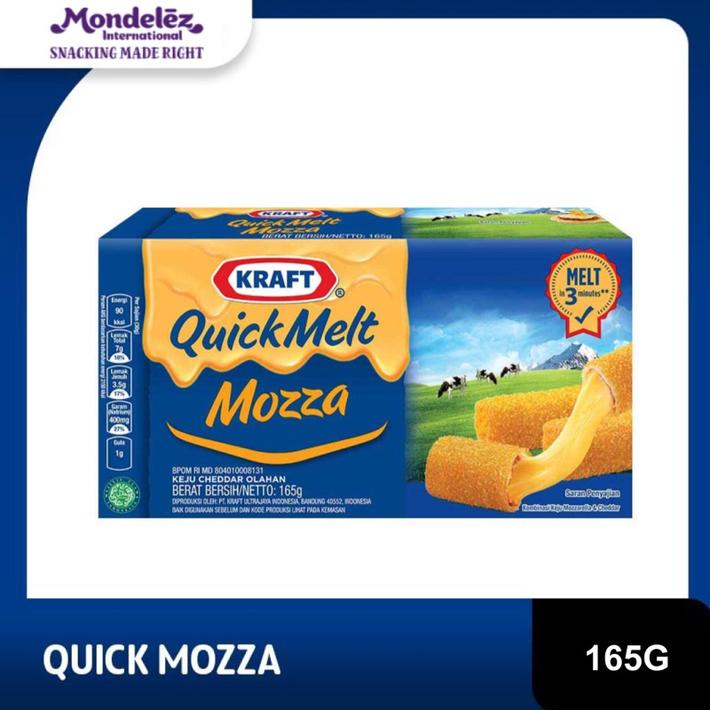 

Kraft Quick Melt Mozza Cheese, Solusi masak simple, anti gagal 165g