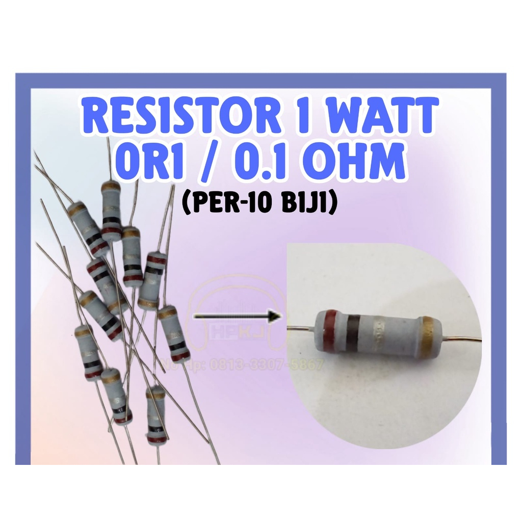 ( 40PCS ) RESISTOR 1 WATT 0.1 OHM 1watt 0,1 ohm R 1 watt 0R1 ohm
