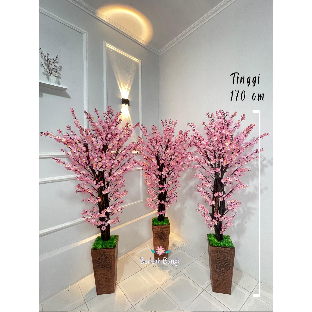 Terlaris Bunga sakura Imlek 170cm- sakura plastik- pohon sakura- pohon hiasan imlek- pohon