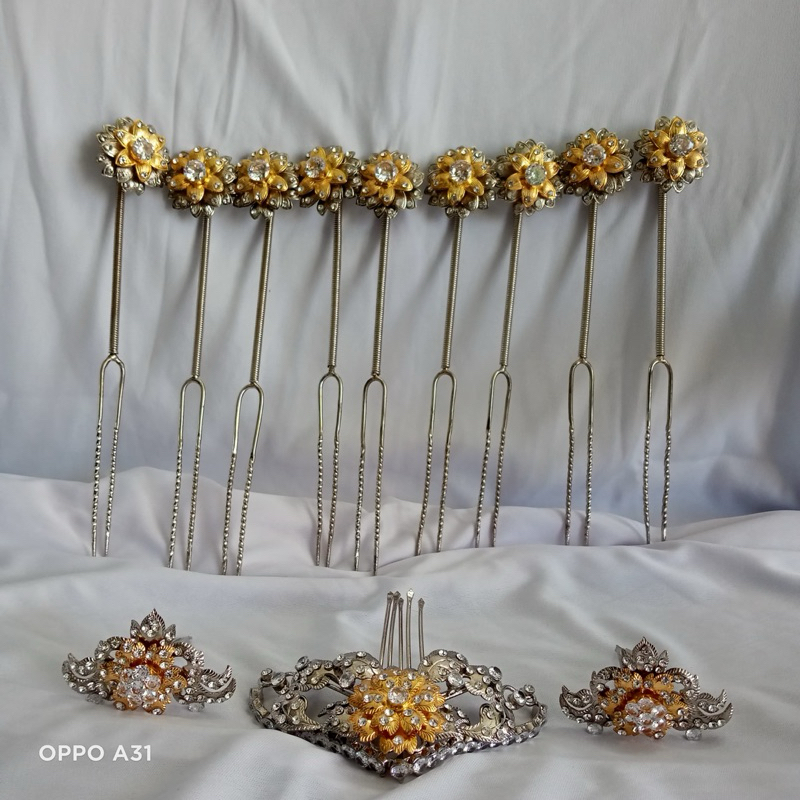 kembang goyang set nikel/Perhiasan nikel/Set perhiasan Nikel