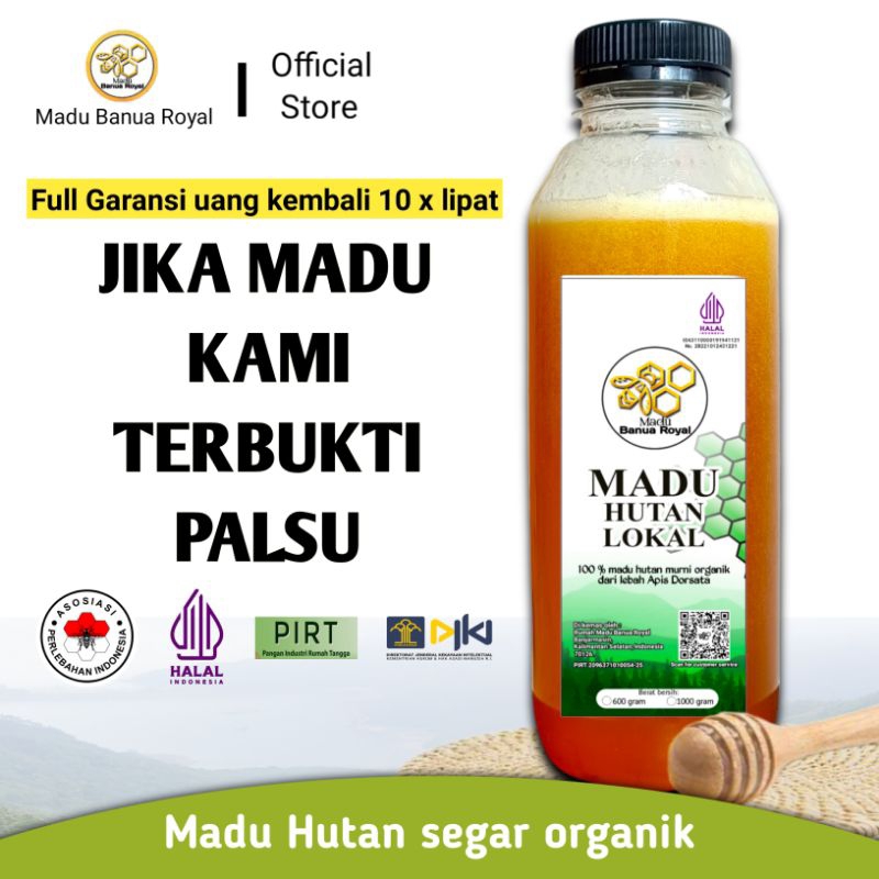 

MADU BANUA ROYAL | MADU HUTAN LOKAL APIS DORSATA KALIMANTAN | 100% MADU ASLI | 600 GRAM