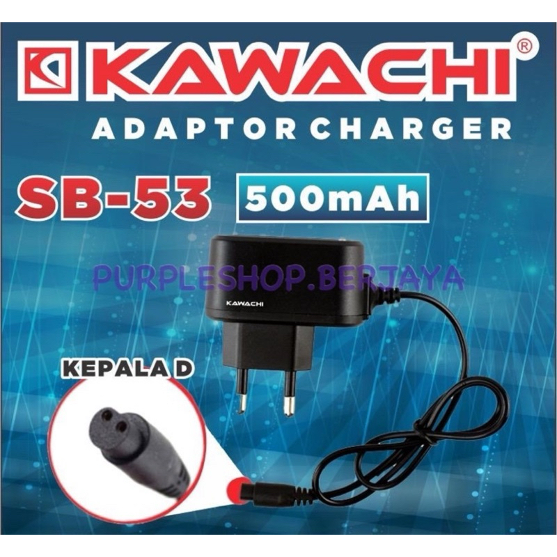 Kawachi Charger Original Kepala D untuk Cas Senter Kepala