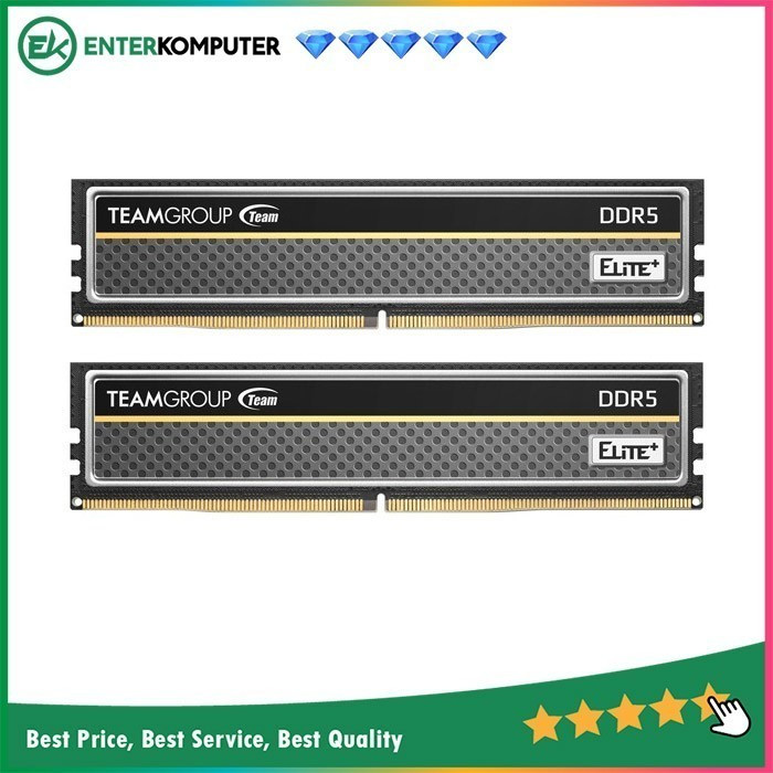 Team Elite Plus Black DDR5 PC44800 16GB (2x8GB) / RAM DDR5 16GB