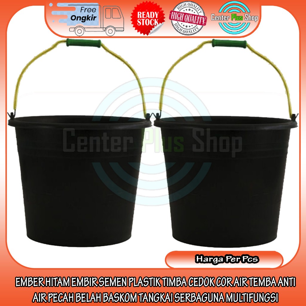 Ember Air Embir Semen 5 7 Liter Baskom Tangkai Hitam Black Plastik Pelastik Timba Cedok Cor Aer Temb