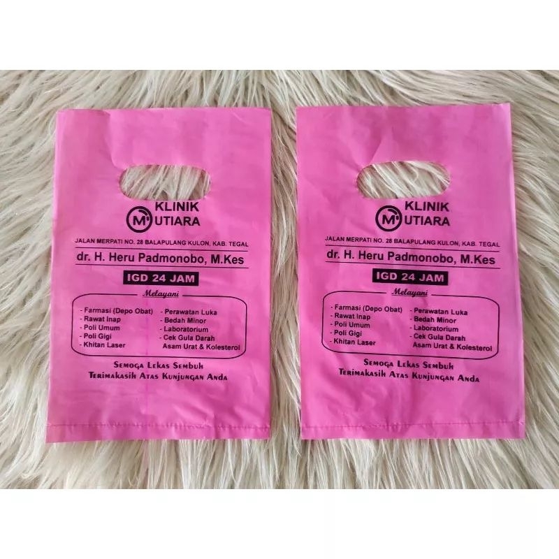 Kresek Obat/Plastik Olshop/Plastik Sablon Logo Klinik