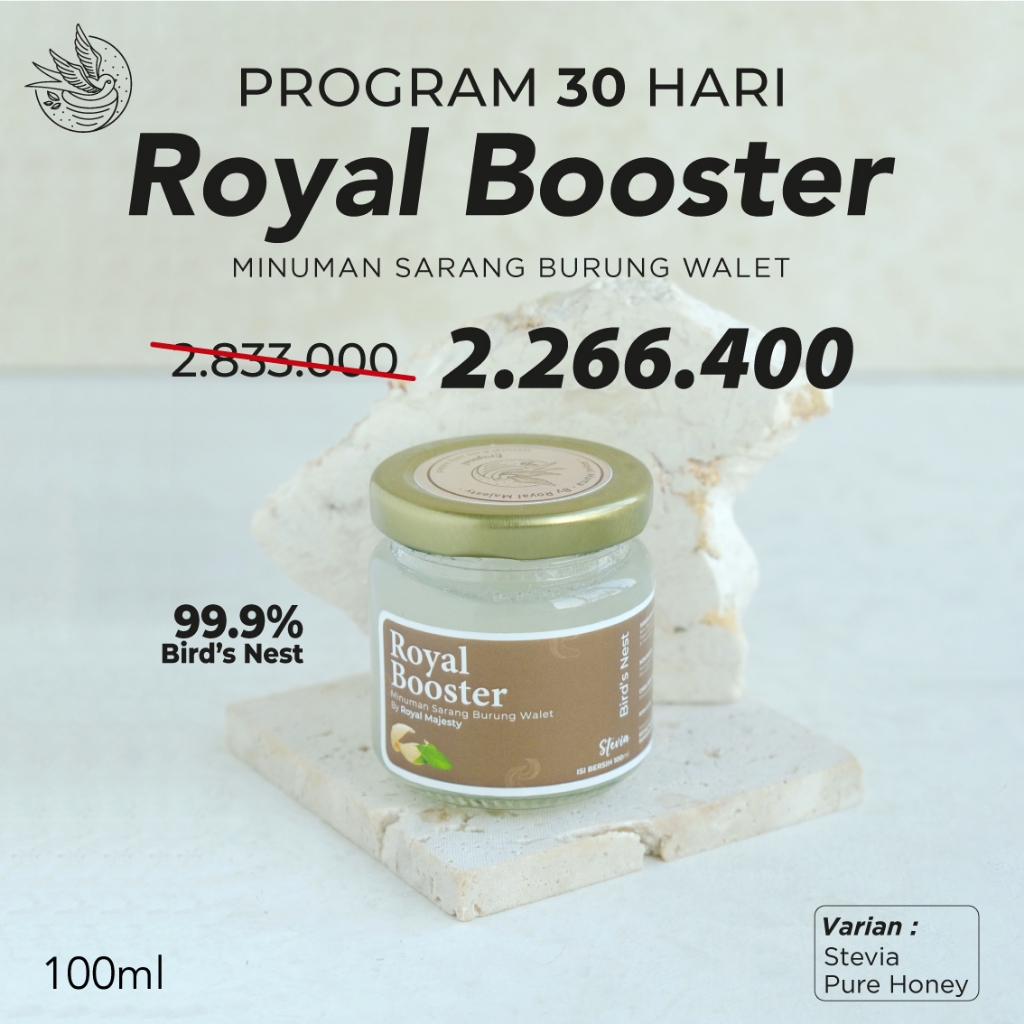 

30 Hari Full Konsentrat Royal Booster Minuman Sarang Burung Walet