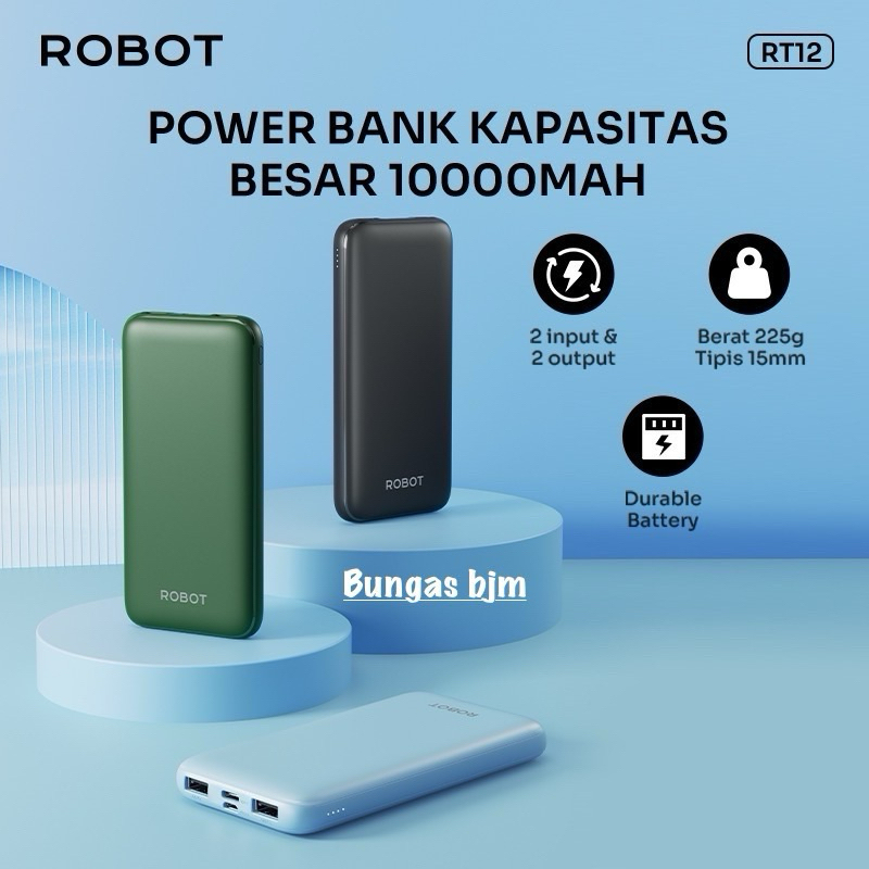 Powerbank ROBOT RT12 ORIGINAL 100%